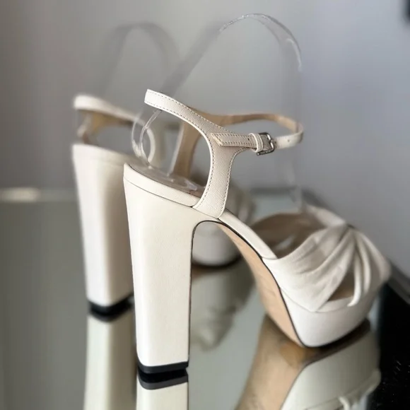 Jimmy Choo Heloise 120MM Leather Platform Sandals $995 39 - Picture 10 of 16